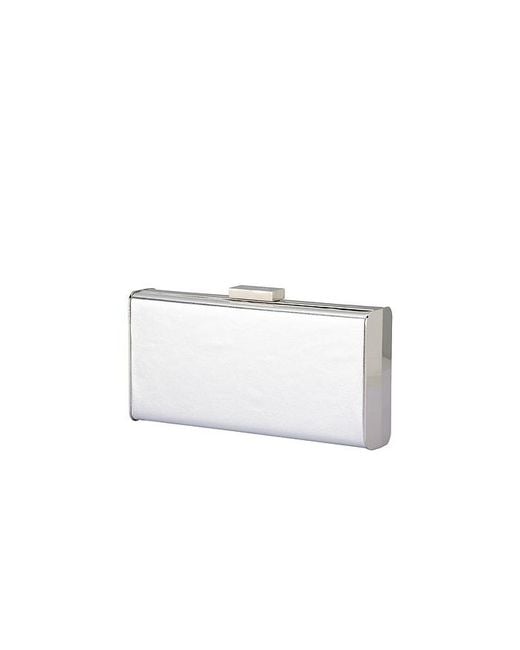 Olga Berg White Samantha Slimline Clutch