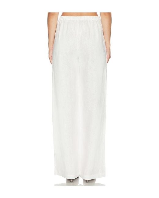 Tularosa White Wilma Linen Pant