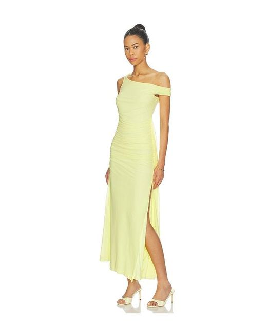 Bardot Yellow Layana Asym Maxi Dress