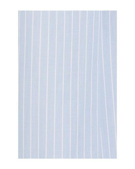 FRAME White The Striped Long Sleeve Popover Top