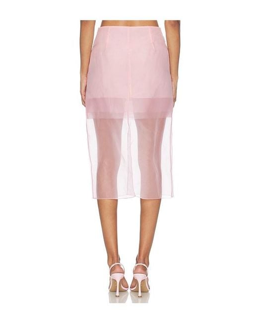 Monse Pink Organza Pencil Skirt