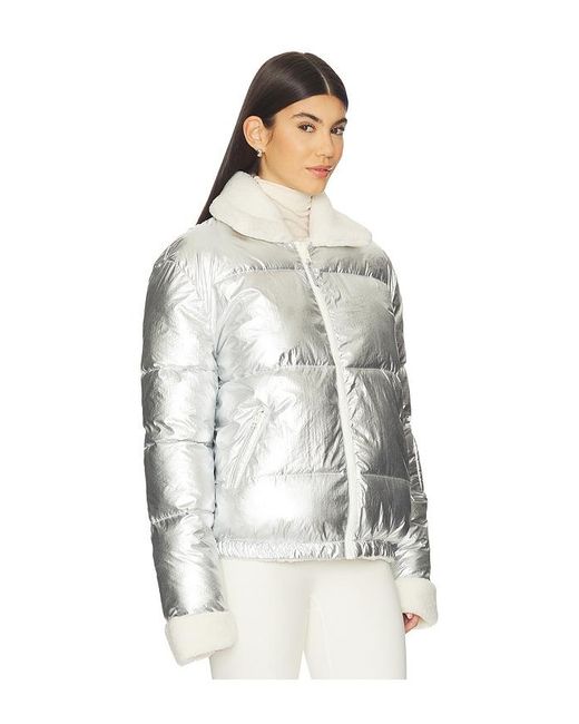 The Upside White Lotti Reversible Puffer Jacket