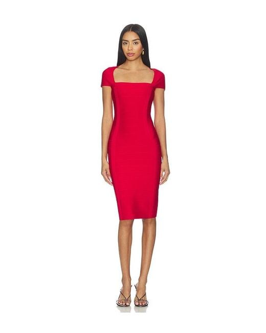Hervé Léger Red The Premiere Dress