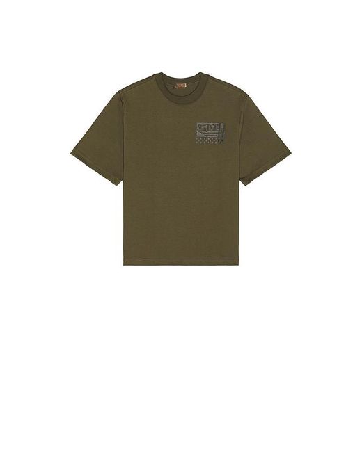 Von Dutch Green Originals Eagle Boxy Crop Tee for men