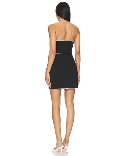 Amanda Uprichard Black Strapless Puzzle Dress