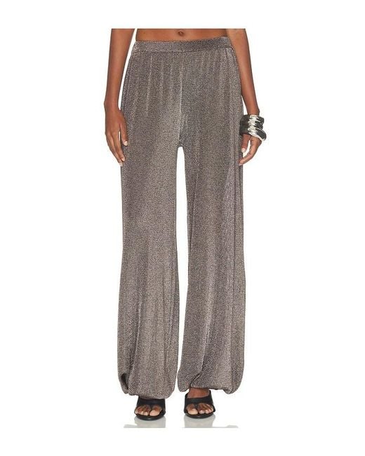 SER.O.YA Brown Esmerelda Metallic Knit Pant