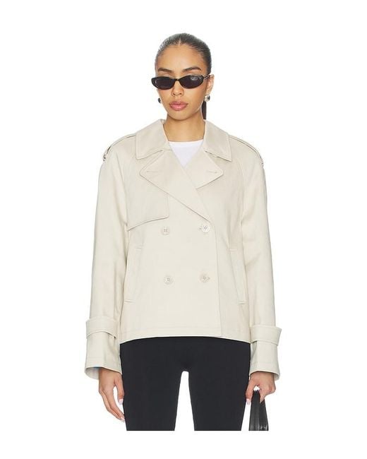 SOIA & KYO Natural Juliette Short Trench Coat