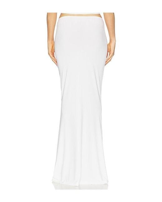 Norma Kamali White X Lifestyle Obie Long Skirt