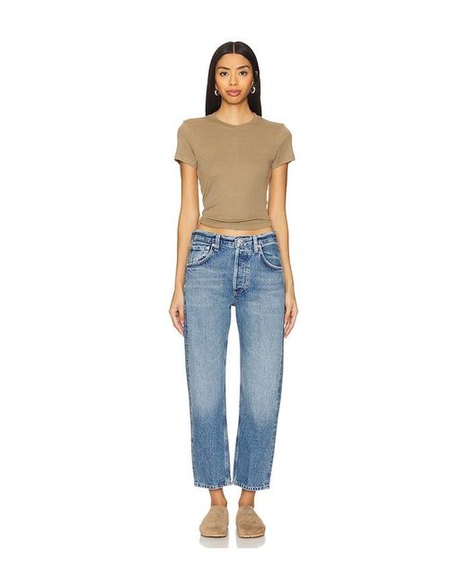 Citizens of Humanity Blue Winslow Cropped Boyfriend Jeans