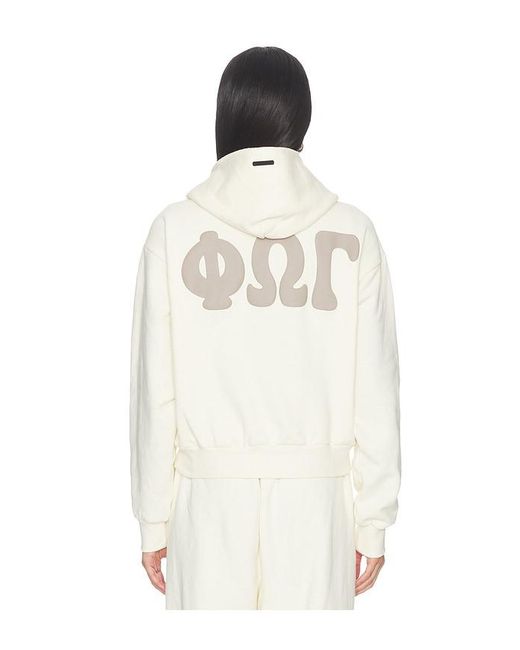 Fear Of God White 90's Fleece Hoodie