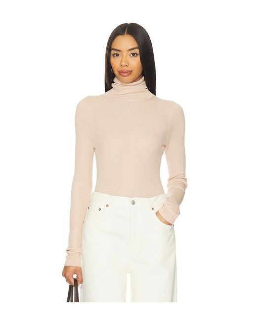 Enza Costa Natural Layering Turtleneck Sweater