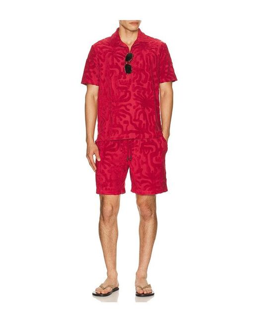 Oas Red Porto Shorts for men