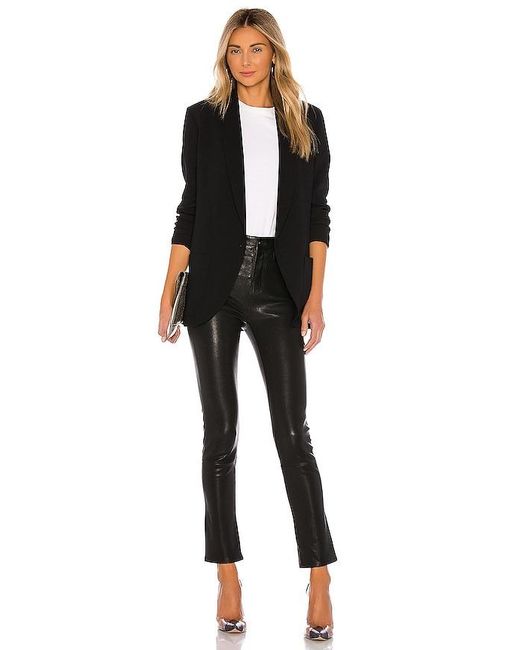 Amanda Uprichard Black Shawl Collar Blazer
