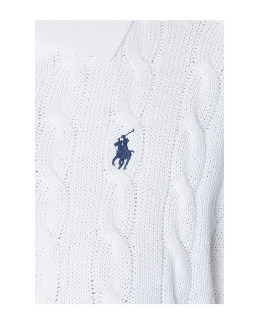 Polo Ralph Lauren White Cotton Long Sleeve Polo