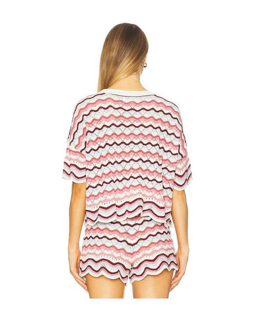 LSPACE Red Sunchaser Top