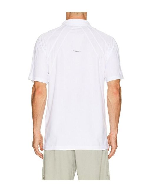 Students Golf White Arndt Short Sleeve Polo Shirt for men