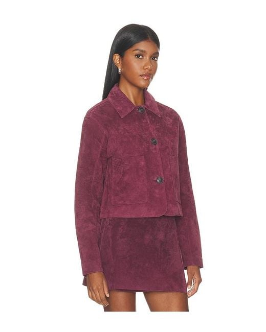 Blank NYC Red Suede Jacket