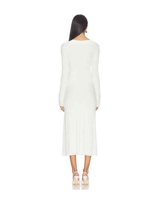 L'academie White 'Academie Wanda Knit Long Sleeve Dress