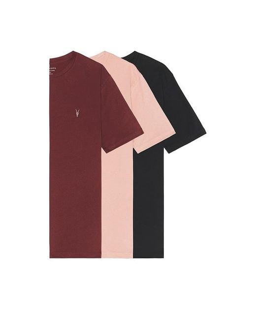 AllSaints Multicolor Brace Crew 3 Pack Tees for men