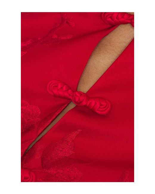 SAU LEE Isabella Embroidered Gown