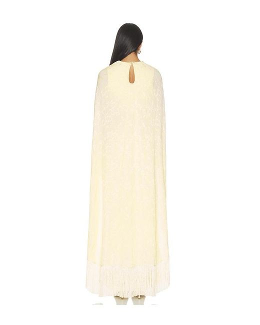 Anna October Natural Bernice Jacquard Cape With Fringe