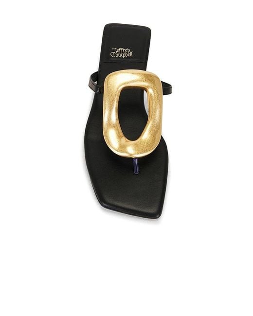 Jeffrey Campbell Black Linques 2 Flat Sandal