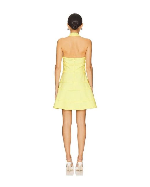 Elliatt Yellow Katlyn Halter Mini Dress