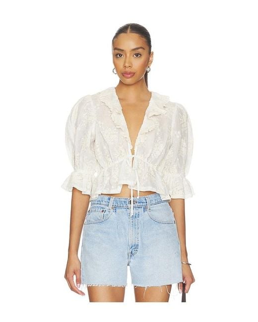 Tularosa White Elisa Blouse