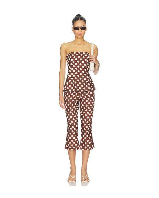 Faithfull The Brand Red Valeria Capri Pants