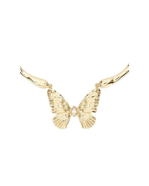 Ettika Metallic Fluttering Glow Collar Necklace