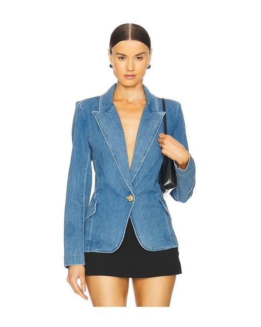 L'Agence 'Agence Baldwin デニムブレザー Blue