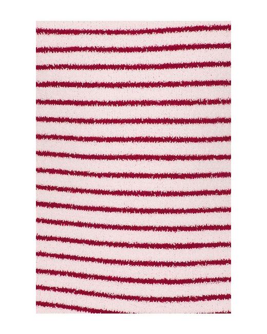 De Rococo Red Boucle Halter Neck Top