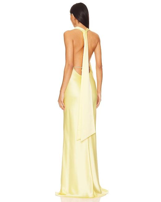 SAU LEE Yellow Pearl Gown