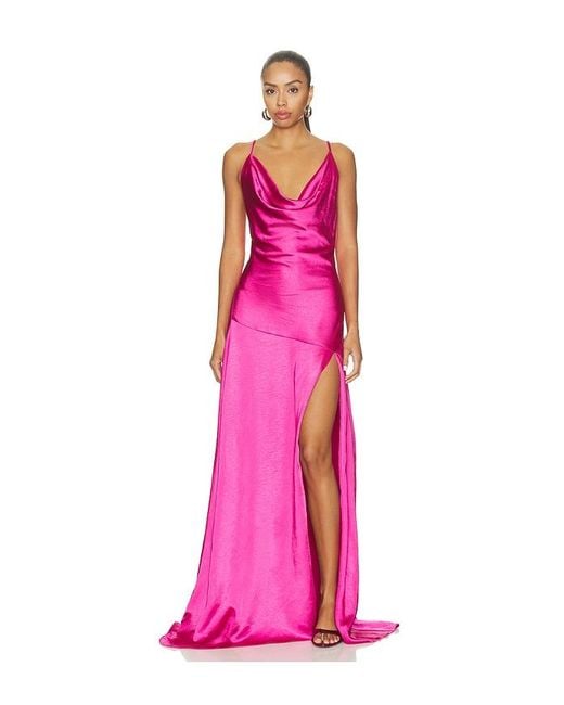 Elliatt Pink Erielle Cowl Neck Gown