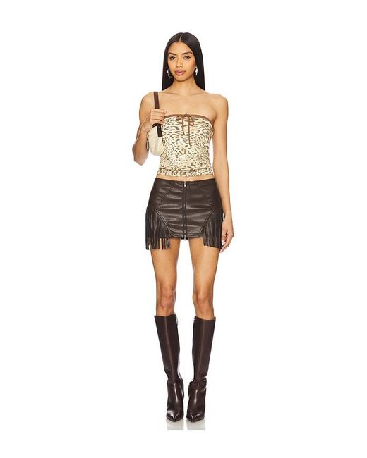 Falda Riley En Color Chocolate Talla En superdown de color Black