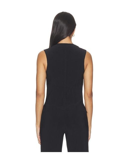 Norma Kamali Blue Vest With Lapel