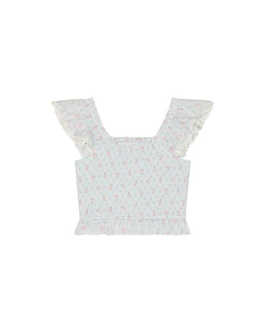 LoveShackFancy White Tween Jeanna Top
