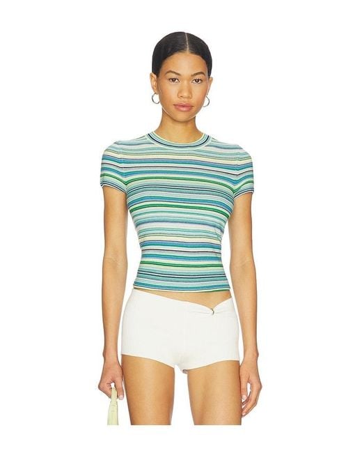 Pistola Blue Selene Short Sleeve Sweater Tee Shirt