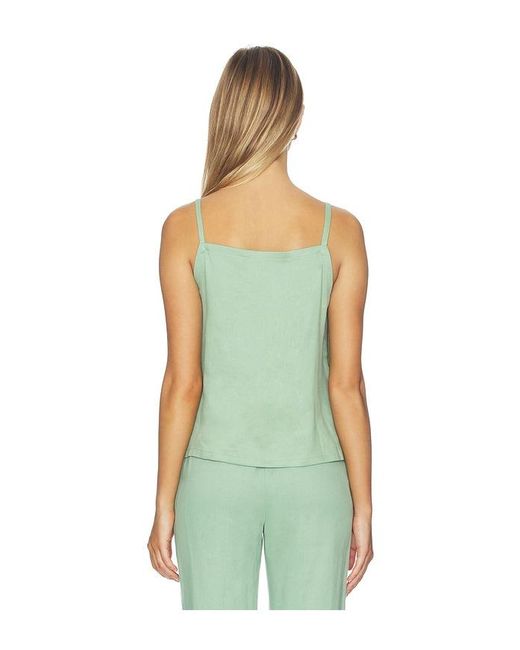 Theory Green Apron Linen Viscose Top