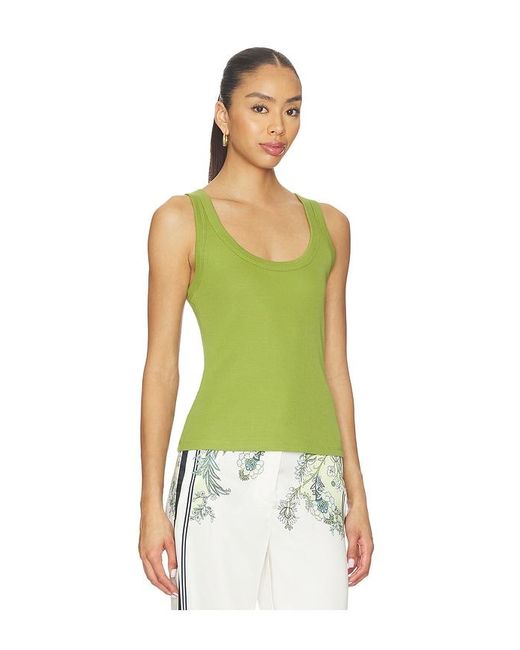 Veronica Beard Green Birke Tank Top