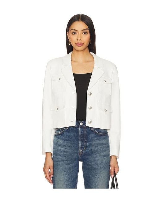 Central Park West Blue Ponte Suiting Blazer