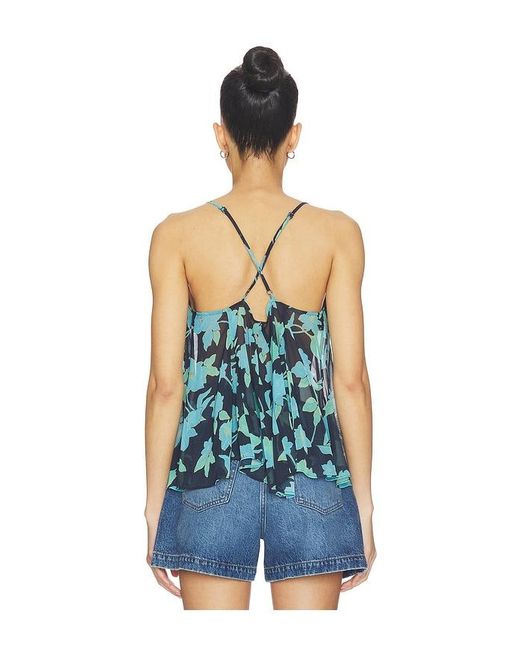 Free People Blue Margaux Printed Tank