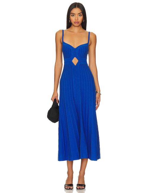 Acler Blue Drummond Midi Dress