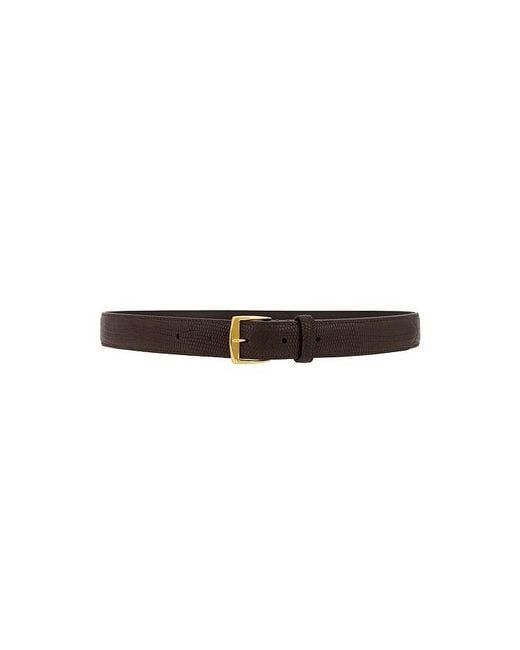 Nili Lotan White Sloane Embossed Lizard Belt