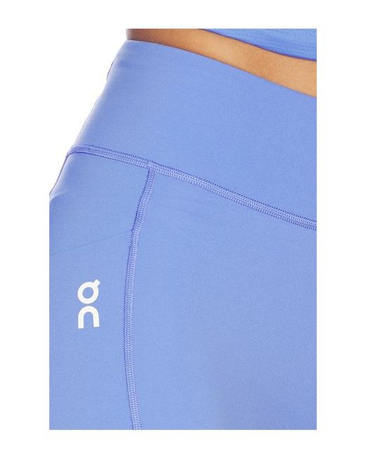 On Shoes Blue 3 Performance Biker Short