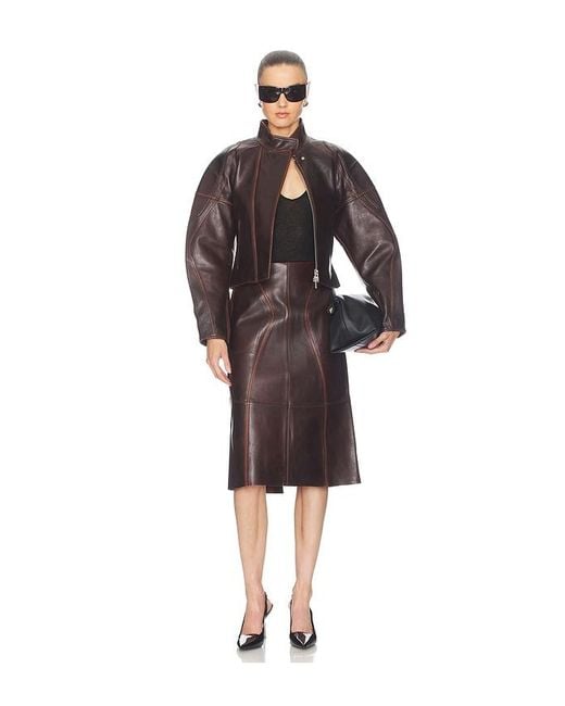 Helmut Lang Black Leather Skirt
