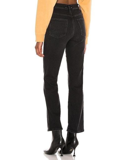 Agolde Black Pinch Waist High Rise Kick Flare Jeans