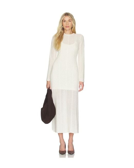 NAADAM White Cashmino Lace Pointelle Dress