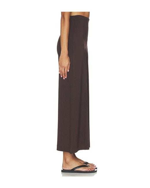 Ripley Rader Brown Ponte Knit Cropped Wide Leg Pant