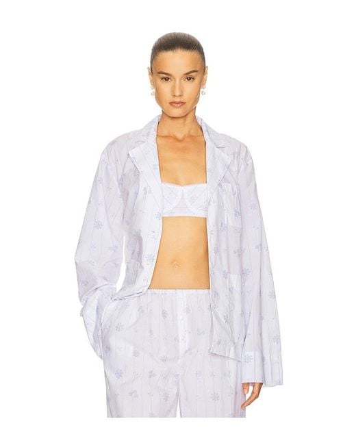 Helsa White Pajama Top
